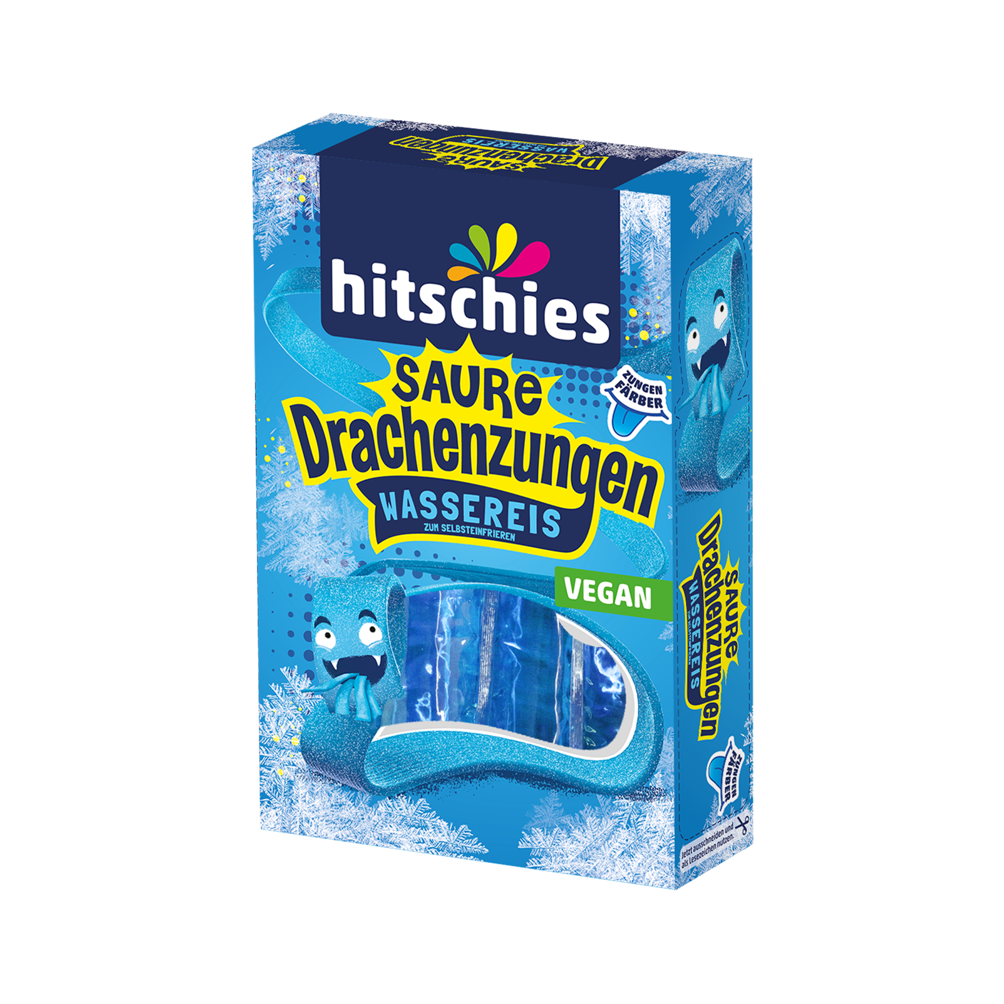 Sour Dragon Tongues Water Ice Blue