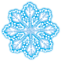 Schneeflocke weiß blau hitschies