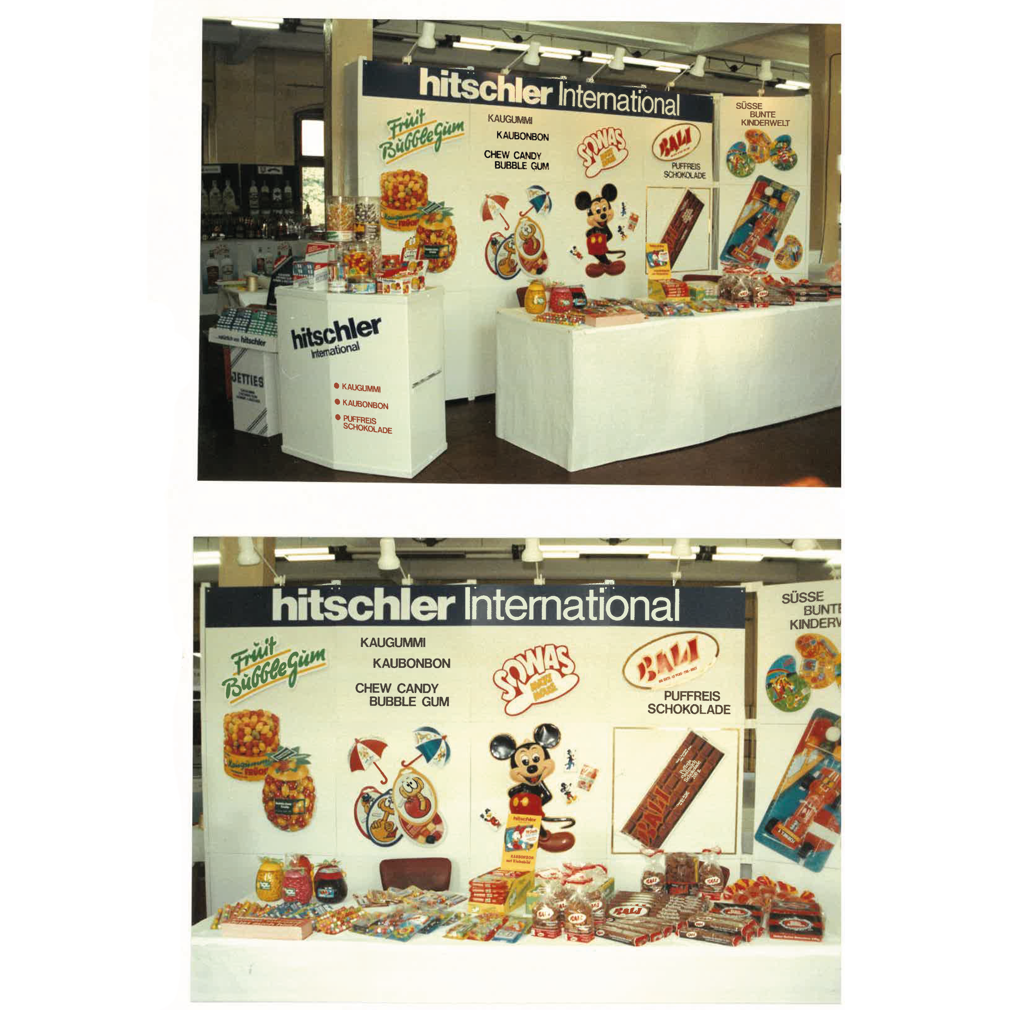 hitschler hitschies Messestand auf einem alten Foto zur Unternehmensgeschichte