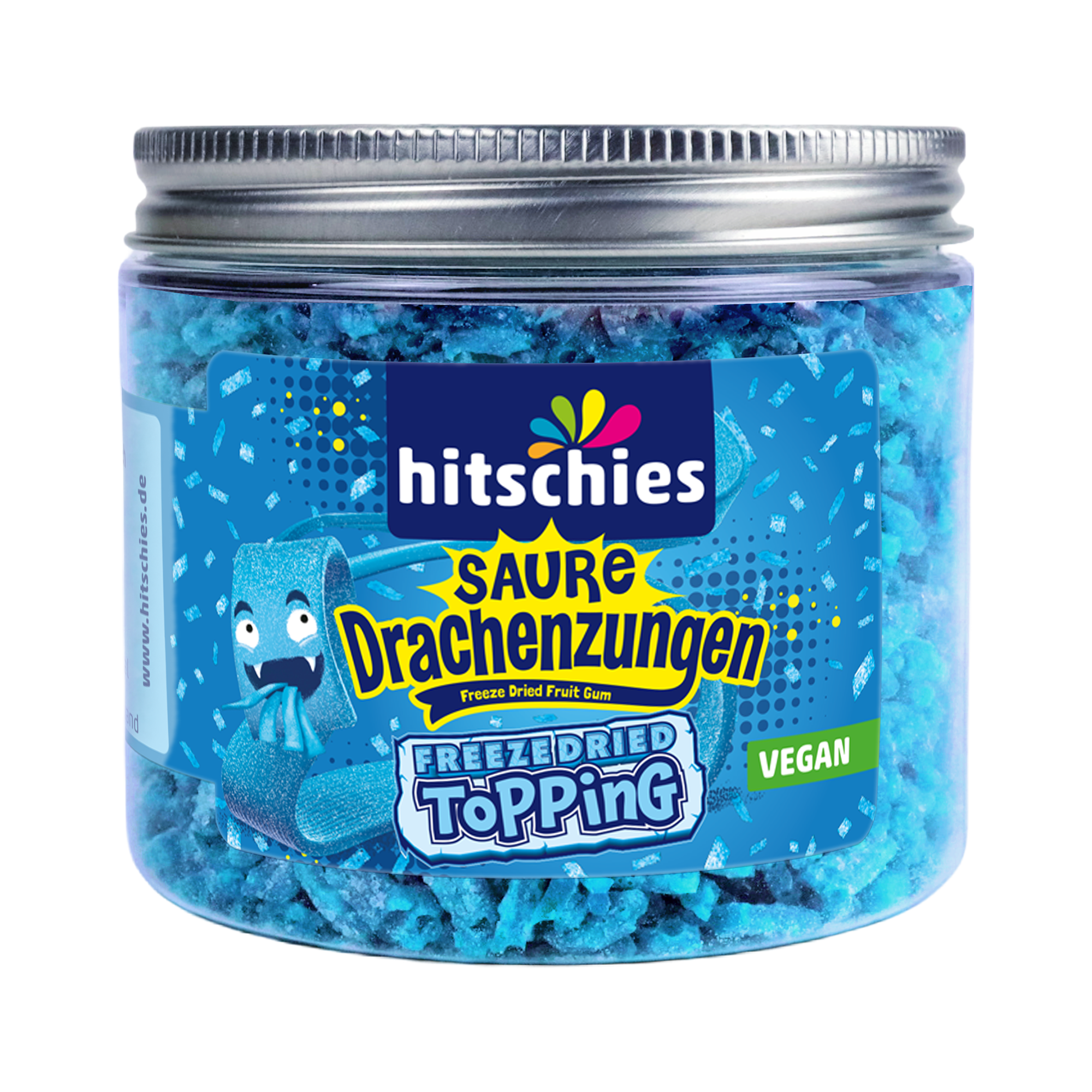 Saure Drachenzungen Freeze Dried Topping Blau