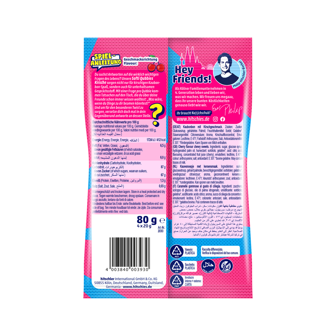 hitschies Kaubonbon Softi Qubbies Kirsche